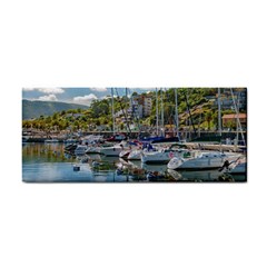 Piriapolis City Port, Maldonado, Uruguay Hand Towel by dflcprintsclothing