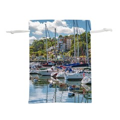 Piriapolis City Port, Maldonado, Uruguay Lightweight Drawstring Pouch (s) by dflcprintsclothing