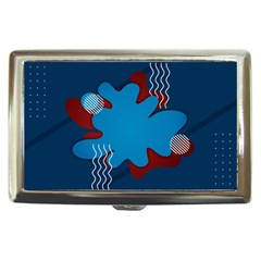 Background Abstract Design Blue Cigarette Money Case