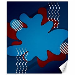 Background Abstract Design Blue Canvas 20  X 24  by Ravend