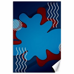 Background Abstract Design Blue Canvas 24  X 36 