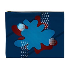 Background Abstract Design Blue Cosmetic Bag (xl)