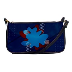 Background Abstract Design Blue Shoulder Clutch Bag