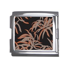 Leaf Leaves Pattern Print Mega Link Italian Charm (18mm)