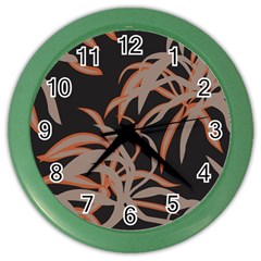 Leaf Leaves Pattern Print Color Wall Clock