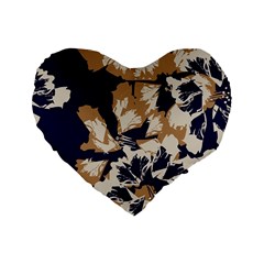 Abstract Flowers Background Pattern Standard 16  Premium Heart Shape Cushions