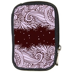 Ornamental Leaves Wallpaper Plants Compact Camera Leather Case