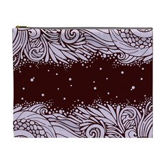 Ornamental Leaves Wallpaper Plants Cosmetic Bag (xl) by Ravend