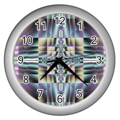 Modern Art Abstract Pattern Wall Clock (silver)