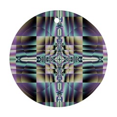 Modern Art Abstract Pattern Round Ornament (two Sides)