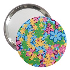 Flower Spring Background Blossom 3  Handbag Mirrors