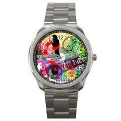 Social Media Interaction Woman Sport Metal Watch