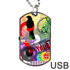 Social Media Interaction Woman Dog Tag Usb Flash (one Side) by Ravend