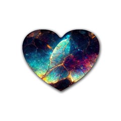 Abstract Galactic Rubber Heart Coaster (4 Pack)