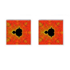 Fractal Mandelbrot Set Pattern Art Cufflinks (square) by Ravend