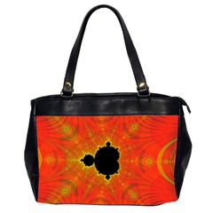 Fractal Mandelbrot Set Pattern Art Oversize Office Handbag (2 Sides) by Ravend