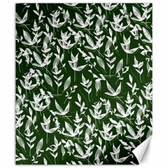 Leaves Pattern Wallpaper Watercolor Canvas 20  X 24  by Ravend