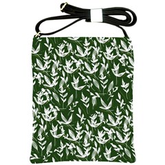 Leaves Pattern Wallpaper Watercolor Shoulder Sling Bag