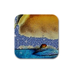 Abstract Painting Art Texture Rubber Square Coaster (4 Pack)