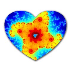 Fractal Starfish Mandelbrot Blue Heart Mousepad