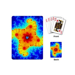 Fractal Starfish Mandelbrot Blue Playing Cards Single Design (mini)