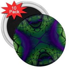 Fractal Abstract Art Pattern 3  Magnets (10 Pack) 