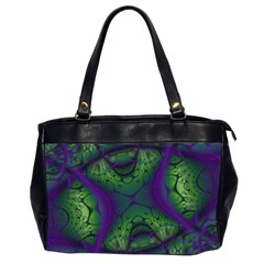 Fractal Abstract Art Pattern Oversize Office Handbag (2 Sides) by Ravend