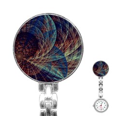Fractal Abstract Art Stainless Steel Nurses Watch
