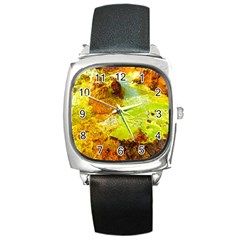 Lake Dallol In Danakil Depression Ethiopia Square Metal Watch by danenraven