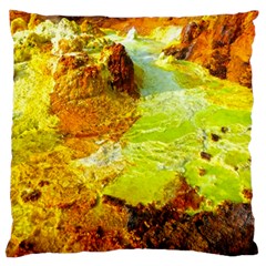 Lake Dallol In Danakil Depression Ethiopia Standard Flano Cushion Case (two Sides) by danenraven