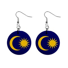 Malaysian Flag Icon Button Earrings by MissUniqueDesignerIs