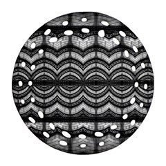 Abstract Geometric Collage Pattern Round Filigree Ornament (two Sides) by dflcprintsclothing