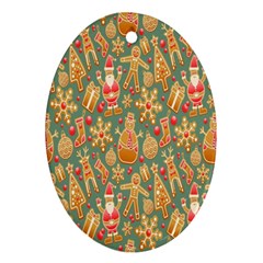 Pattern Seamless Oval Ornament (two Sides)