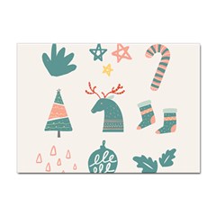 Reindeer Stars Socks Stick Candy Cane Sticker A4 (10 Pack) by artworkshop