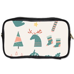 Reindeer Stars Socks Stick Candy Cane Toiletries Bag (one Side) by artworkshop