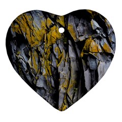 Rock Wall Crevices  Heart Ornament (two Sides)