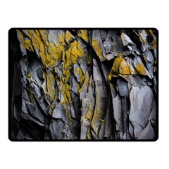 Rock Wall Crevices  Double Sided Fleece Blanket (small) by artworkshop