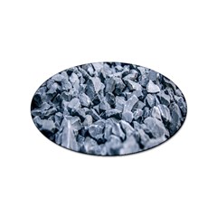 Rocks Stones Gray Gravel Rocky Material  Sticker Oval (100 Pack)