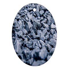 Rocks Stones Gray Gravel Rocky Material  Oval Ornament (two Sides)