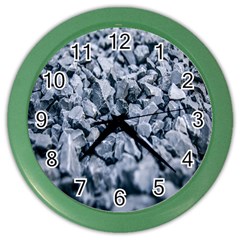 Rocks Stones Gray Gravel Rocky Material  Color Wall Clock by artworkshop