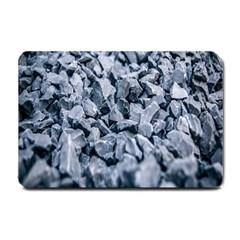 Rocks Stones Gray Gravel Rocky Material  Small Doormat by artworkshop
