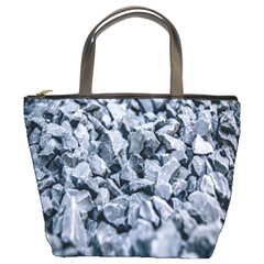 Rocks Stones Gray Gravel Rocky Material  Bucket Bag by artworkshop