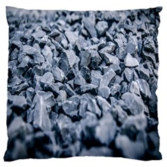 Rocks Stones Gray Gravel Rocky Material  Large Cushion Case (one Side) by artworkshop