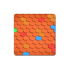 Roof Roofing Tiles  Square Magnet by artworkshop