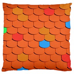 Roof Roofing Tiles  Large Cushion Case (one Side) by artworkshop