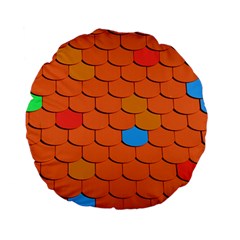 Roof Roofing Tiles  Standard 15  Premium Flano Round Cushions by artworkshop