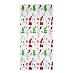 Santa Claus Snowman Christmas  Shower Curtain 36  X 72  (stall)  by artworkshop