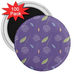 Seamless Pattern Floral Background Violet Background 3  Magnets (100 Pack) by artworkshop