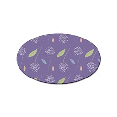 Seamless Pattern Floral Background Violet Background Sticker Oval (10 Pack) by artworkshop