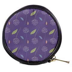 Seamless Pattern Floral Background Violet Background Mini Makeup Bag by artworkshop